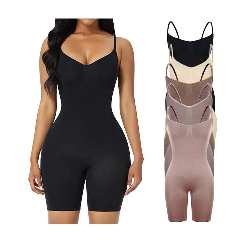 Feelingirl Shapewear for Women Butt Lifter Bodysuit Tummy Control Shapewear Seamless Womenswear Comfort Spaghetti Strap Hip Underwear Basic Minimalist