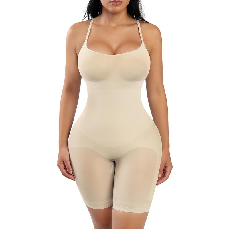 Feelingirl Shapewear for Women Butt Lifter Bodysuit Tummy Control Shapewear Seamless Womenswear Comfort Spaghetti Strap Hip Underwear Basic Minimalist
