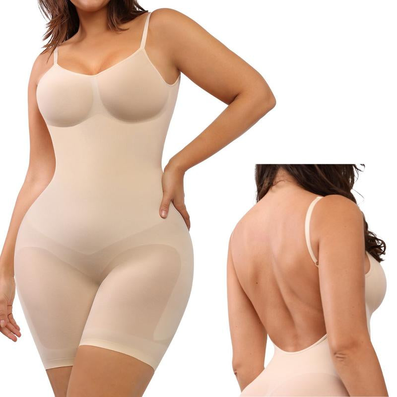 Feelingirl Shapewear for Women Butt Lifter Bodysuit Tummy Control Shapewear Seamless Womenswear Comfort Spaghetti Strap Hip Underwear Basic Minimalist